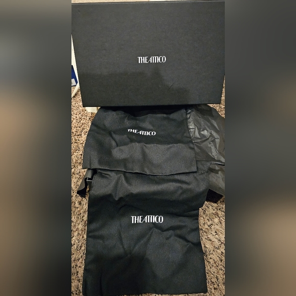 THE ATTICO Devon glittered leather mules Candy Apple Green Size 42 - Picture 8 of 8